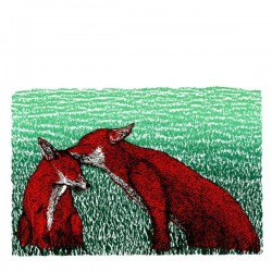 Affiche les deux renards