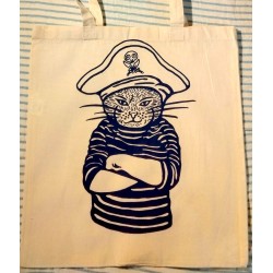 Tote bag Chat Pirate